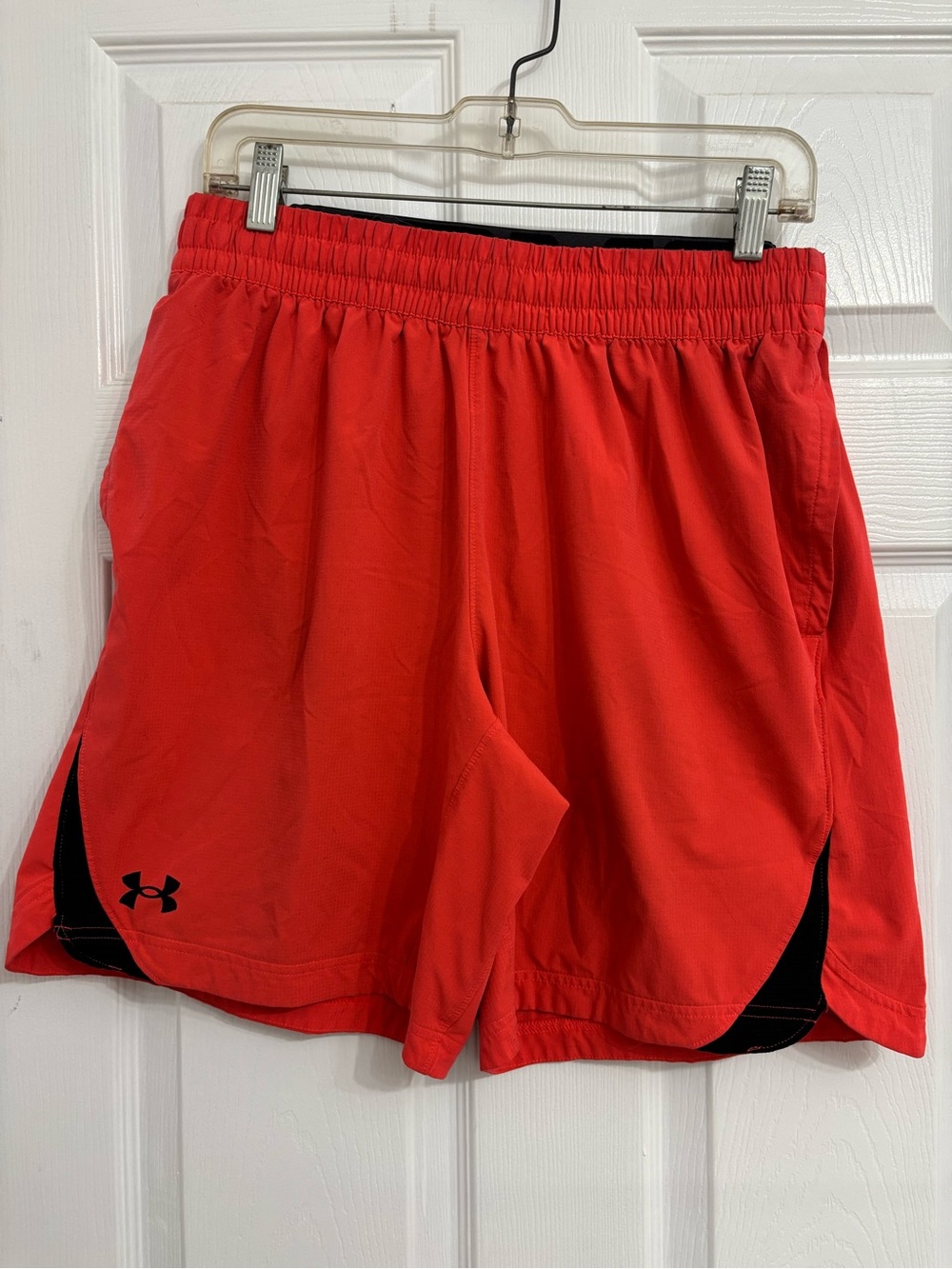 Under Armour Vanish 2.0 Orange Men's Athletic Shorts with Black Accents